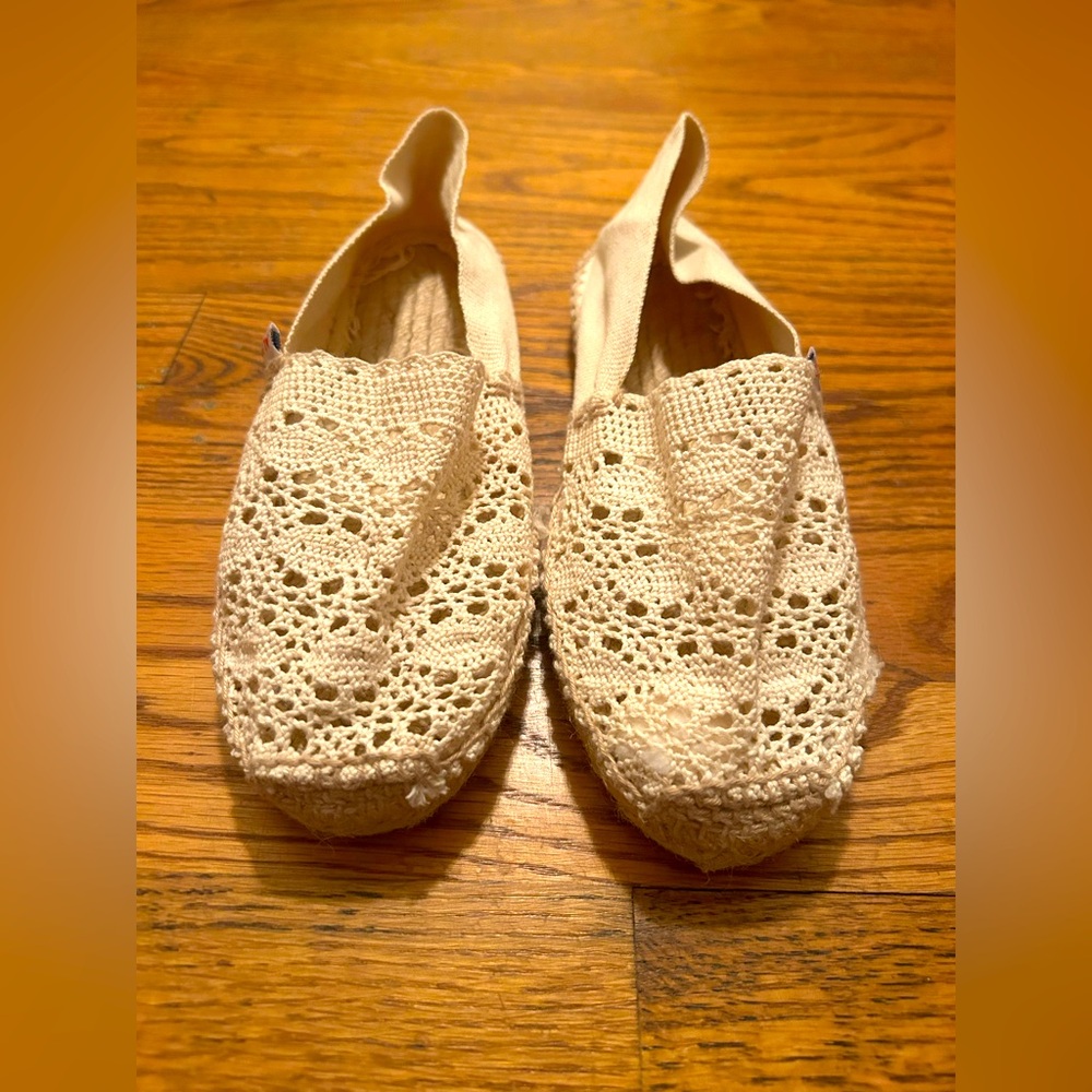 Apargatus Women's Boho Cottagecore Beachy Coastal Sz 37 Cream Espadrilles